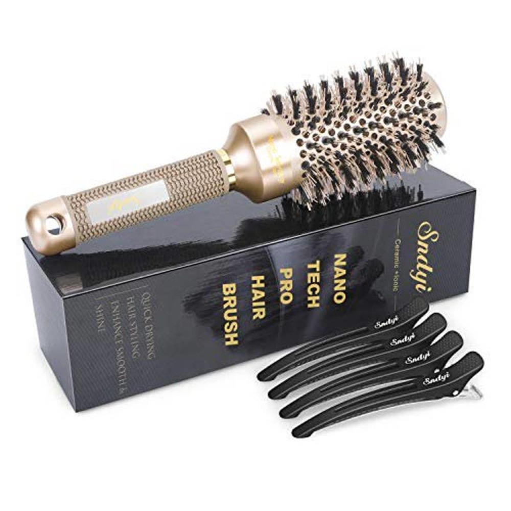 Sndyi Round Brush for Blow Drying, Nano Thermal Ceramic & Ionic Tech Hair Brush